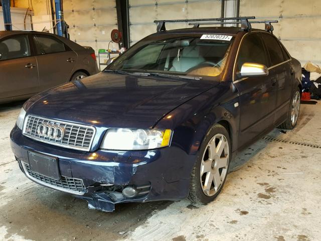 WAUPL68E84A230780 - 2004 AUDI S4 BLUE photo 2