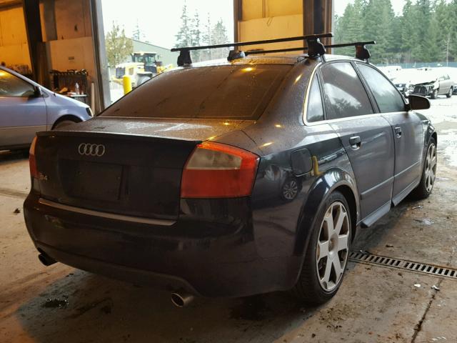 WAUPL68E84A230780 - 2004 AUDI S4 BLUE photo 4