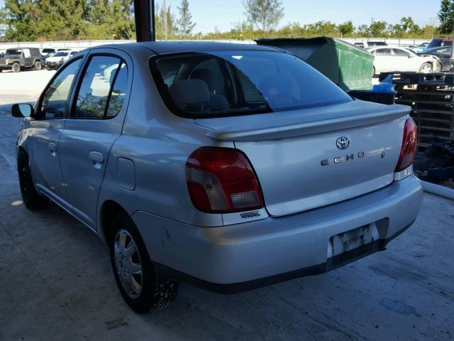 JTDBT123X10158540 - 2001 TOYOTA ECHO SILVER photo 3