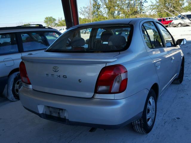 JTDBT123X10158540 - 2001 TOYOTA ECHO SILVER photo 4