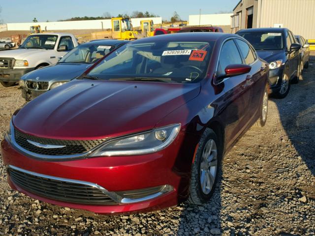 1C3CCCAB4GN137224 - 2016 CHRYSLER 200 LIMITE MAROON photo 2