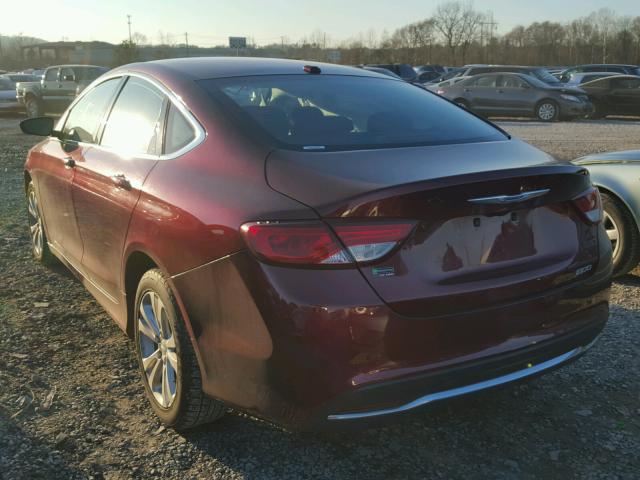 1C3CCCAB4GN137224 - 2016 CHRYSLER 200 LIMITE MAROON photo 3