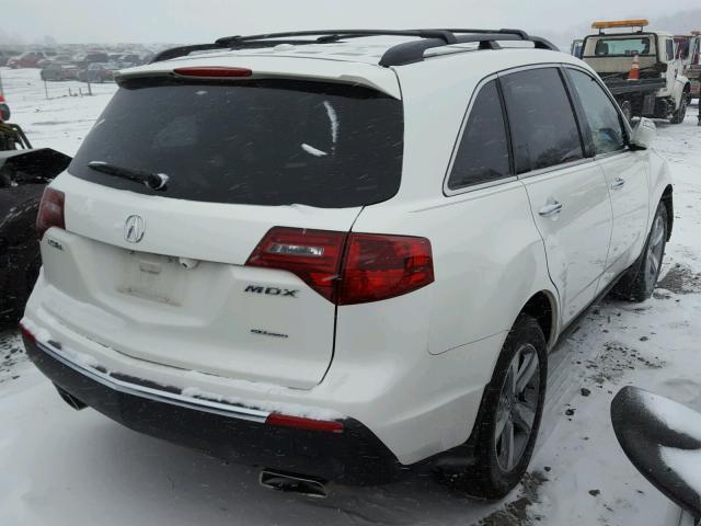 2HNYD2H39CH547568 - 2012 ACURA MDX TECHNO WHITE photo 4