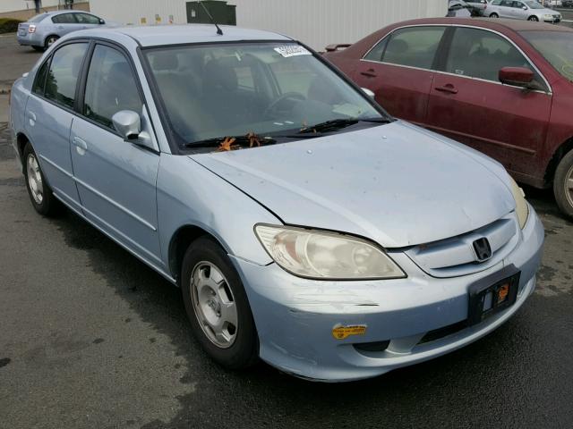 JHMES95694S000489 - 2004 HONDA CIVIC HYBR BLUE photo 1