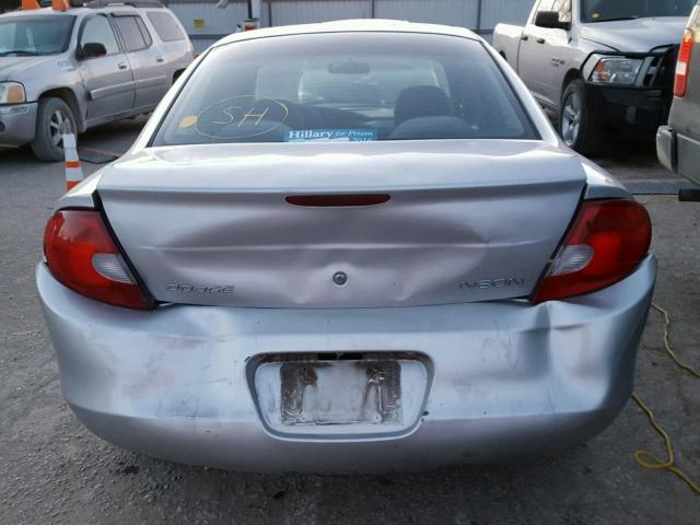 1B3ES46C71D301756 - 2001 DODGE NEON SE SILVER photo 9