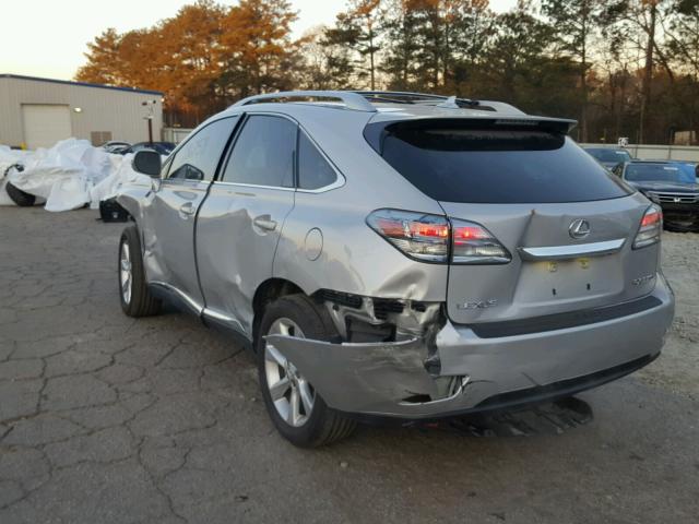 2T2ZK1BA7AC006202 - 2010 LEXUS RX 350 SILVER photo 3