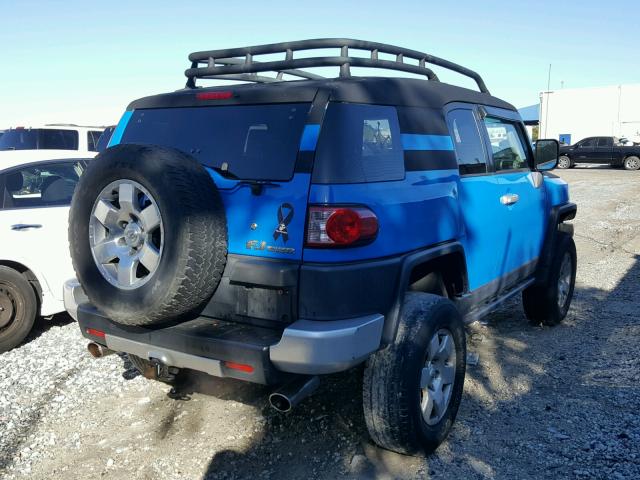 JTEBU11F270037871 - 2007 TOYOTA FJ CRUISER BLUE photo 4