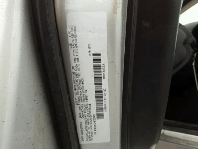 4S4BP61C467331403 - 2006 SUBARU LEGACY OUT SILVER photo 10