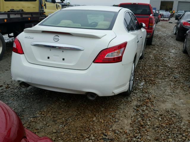 1N4AA51E19C822221 - 2009 NISSAN MAXIMA S WHITE photo 4