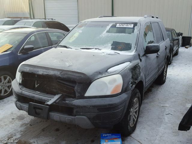 5FNYF18655B062860 - 2005 HONDA PILOT EXL BLACK photo 2