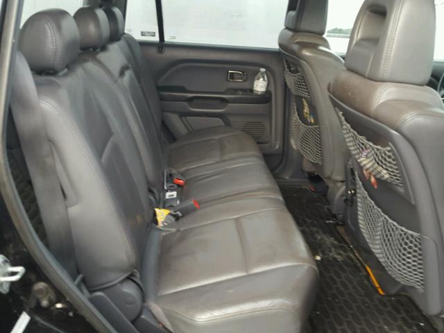 5FNYF18655B062860 - 2005 HONDA PILOT EXL BLACK photo 6