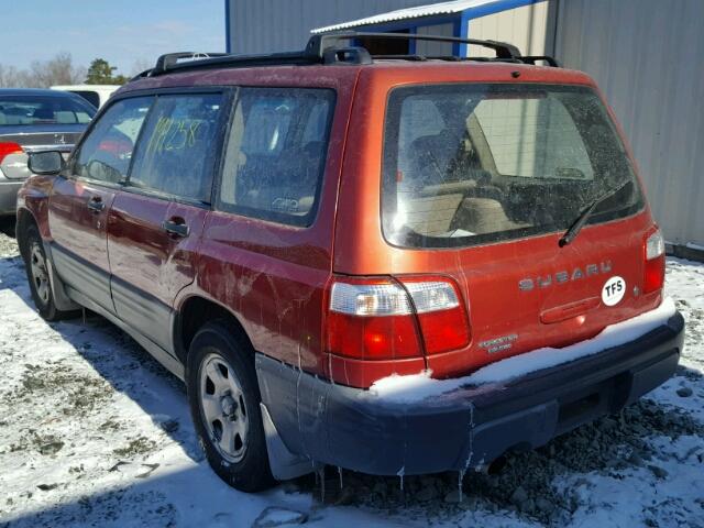 JF1SF63502G754209 - 2002 SUBARU FORESTER L MAROON photo 3