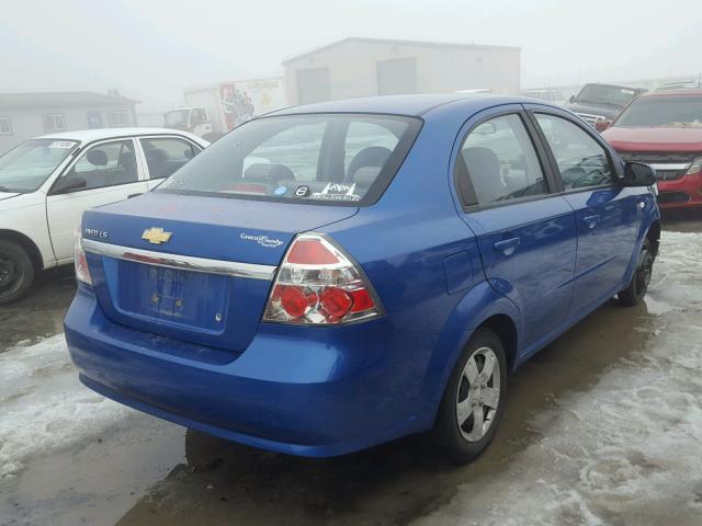 KL1TD56637B071841 - 2007 CHEVROLET AVEO BASE BLUE photo 4