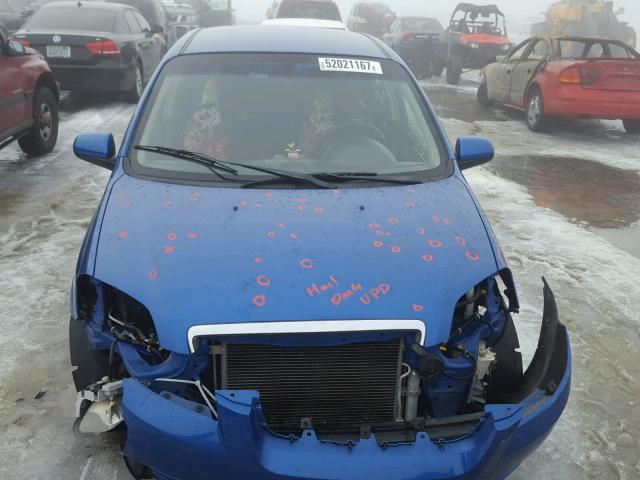 KL1TD56637B071841 - 2007 CHEVROLET AVEO BASE ლურჯი ფოტო 9