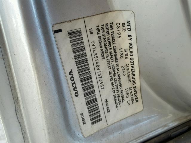 YV1LS5548V1373587 - 1997 VOLVO 850 SILVER photo 10