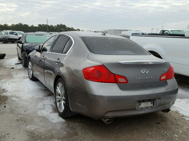 JNKBV61E08M200015 - 2008 INFINITI G35 GRAY photo 3