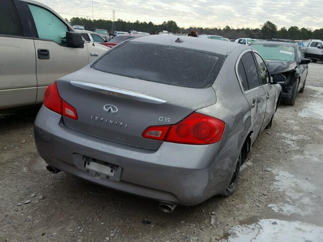 JNKBV61E08M200015 - 2008 INFINITI G35 GRAY photo 4