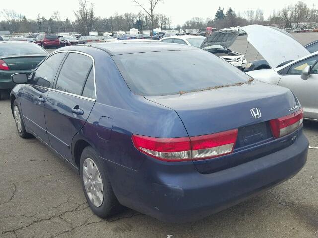 1HGCM56394A058271 - 2004 HONDA ACCORD LX BLUE photo 3