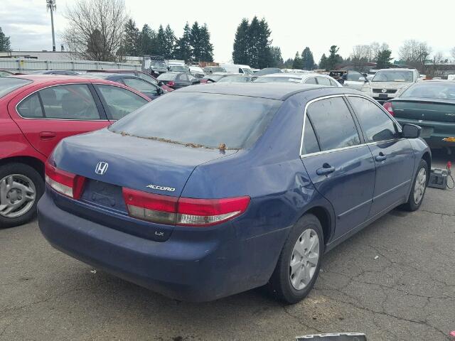 1HGCM56394A058271 - 2004 HONDA ACCORD LX BLUE photo 4