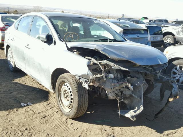 3N1AB7AP8DL742595 - 2013 NISSAN SENTRA S SILVER photo 1