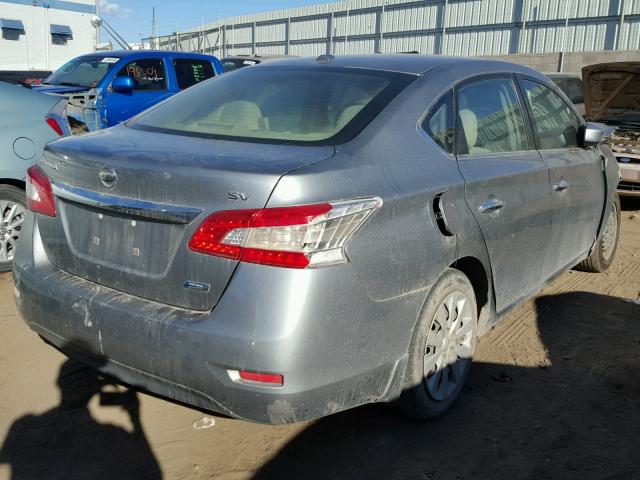 3N1AB7AP8DL742595 - 2013 NISSAN SENTRA S SILVER photo 4