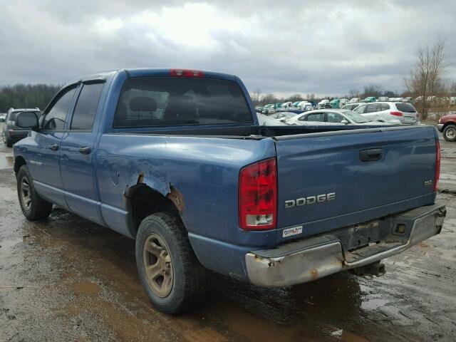 1D7HA18N54S534682 - 2004 DODGE RAM 1500 S BLUE photo 3