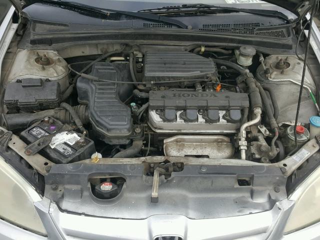 2HGES16334H563800 - 2004 HONDA CIVIC DX V GRAY photo 7