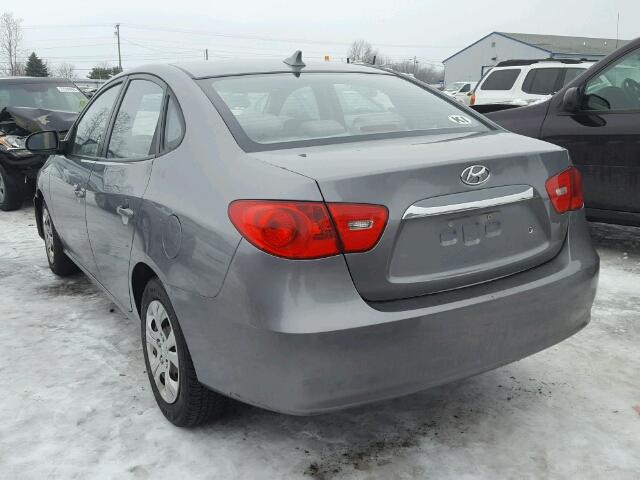 KMHDU4AD8AU834408 - 2010 HYUNDAI ELANTRA BL GRAY photo 3