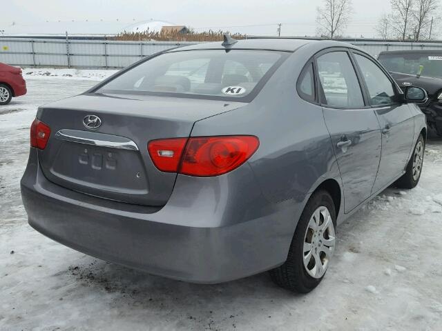 KMHDU4AD8AU834408 - 2010 HYUNDAI ELANTRA BL GRAY photo 4