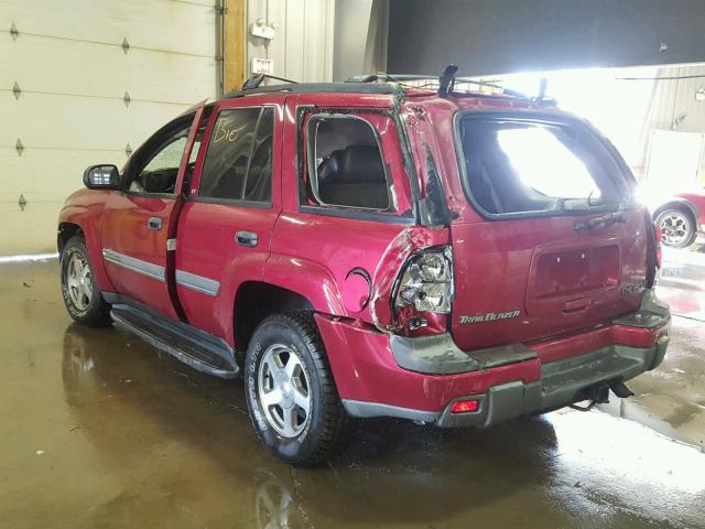 1GNDT13S622180501 - 2002 CHEVROLET TRAILBLAZE MAROON photo 3