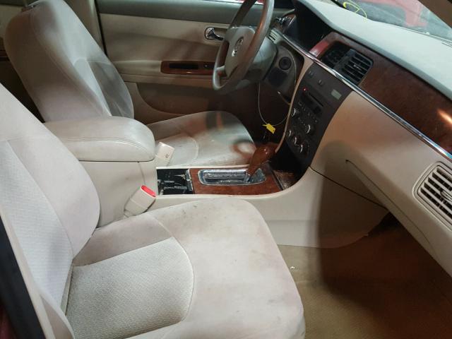 2G4WC532X51329274 - 2005 BUICK LACROSSE C BURGUNDY photo 5