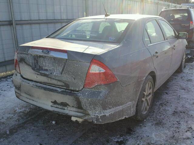 3FAHP0JA6AR236682 - 2010 FORD FUSION SEL GRAY photo 4