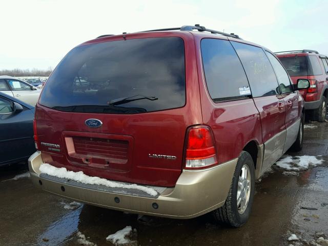 2FMDA58204BB11617 - 2004 FORD FREESTAR L BURGUNDY photo 4