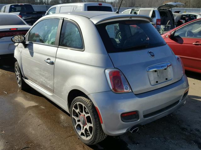 3C3CFFBR4DT737077 - 2013 FIAT 500 SPORT SILVER photo 3