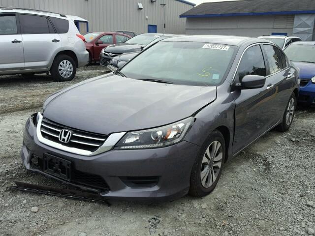 1HGCR2F34EA270089 - 2014 HONDA ACCORD LX GRAY photo 2