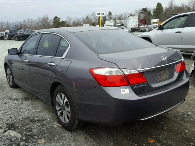 1HGCR2F34EA270089 - 2014 HONDA ACCORD LX GRAY photo 3