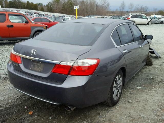 1HGCR2F34EA270089 - 2014 HONDA ACCORD LX GRAY photo 4