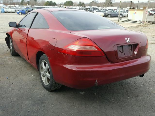 1HGCM726X3A012023 - 2003 HONDA ACCORD EX RED photo 3