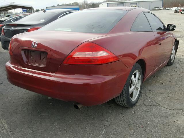 1HGCM726X3A012023 - 2003 HONDA ACCORD EX RED photo 4