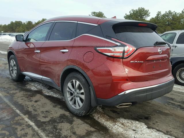 5N1AZ2MH2GN118193 - 2016 NISSAN MURANO S RED photo 3