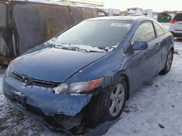 2HGFG12856H502474 - 2006 HONDA CIVIC EX BLUE photo 2