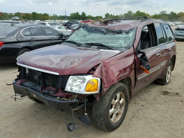 1GKDT13S922454898 - 2002 GMC ENVOY BURGUNDY photo 2