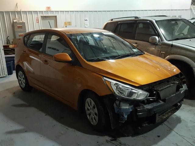 KMHCT5AE6FU215780 - 2015 HYUNDAI ACCENT GS ORANGE photo 1