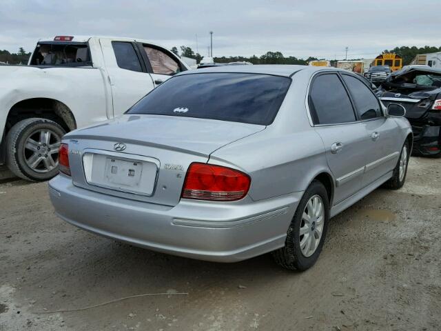 KMHWF35H45A144589 - 2005 HYUNDAI SONATA GLS SILVER photo 4