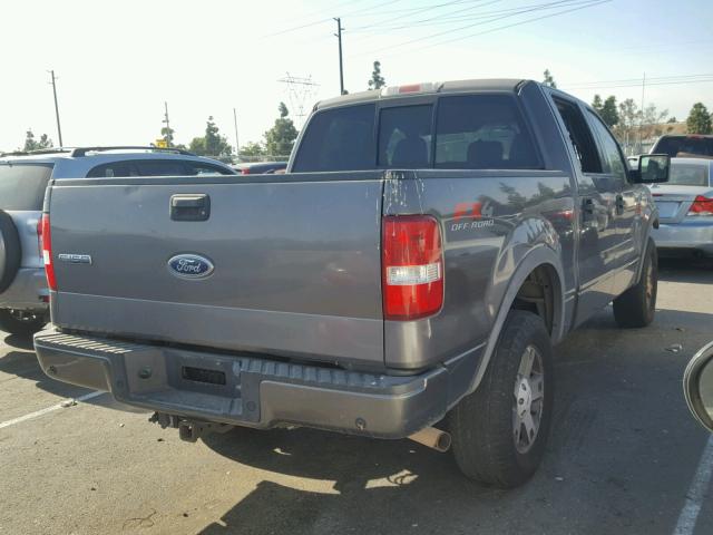 1FTPW14514KB16357 - 2004 FORD F150 SUPER GRAY photo 4