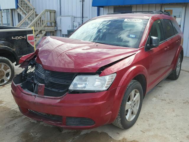 3D4GG57V59T245503 - 2009 DODGE JOURNEY SX RED photo 2