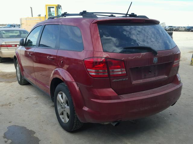 3D4GG57V59T245503 - 2009 DODGE JOURNEY SX RED photo 3