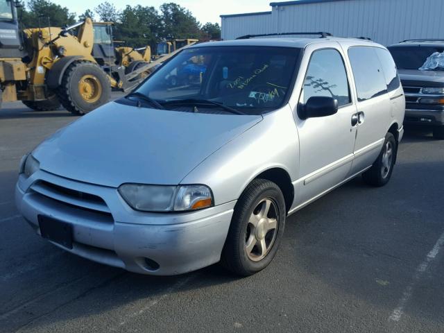 4N2ZN15T31D824812 - 2001 NISSAN QUEST GXE SILVER photo 2