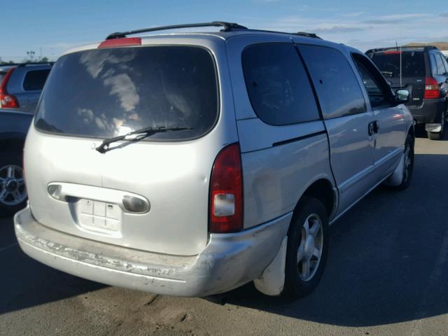 4N2ZN15T31D824812 - 2001 NISSAN QUEST GXE SILVER photo 4