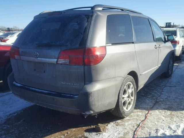 5TDZA22C55S225753 - 2005 TOYOTA SIENNA XLE GRAY photo 4